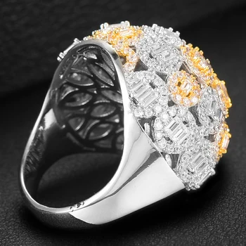 GODKI Famoso Luxo Design Arrojado Anéis de Casamento Para as Mulheres zircônia Cúbica Engajamento Dubai Punk de Noiva, Topo de Anéis de Dedo