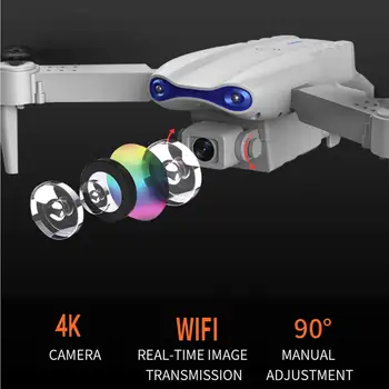 2021 NOVO K3 Drone 4K HD de Grande ângulo de Câmera Dupla 1080P WIFI Visual Posicionamento Altura Manter RC Drone Com a Câmera de Vídeo ao Vivo