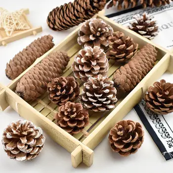 Mini Decorativos Pinha Pinhas Pinha Para Árvore De Natal Toppers Vaso Tigela De Enchimento Mostra De Artesanato De Decoração De Casa