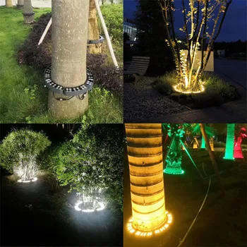 Diodo emissor de Árvore, Segurando a Lâmpada de Árvore Abraço Lâmpada Impermeável Exterior do Aro de Luz Circular Paisagem, Projeto de Iluminação de Luz Colorida RGB Luzes