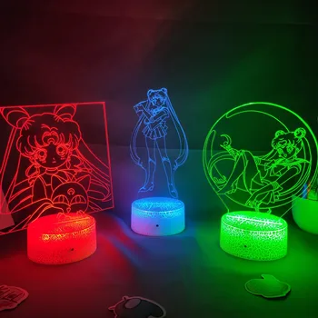 3D Lâmpada de Lava Anime Figura de Néon do DIODO emissor de luz RGB Bateria Noite Luzes Coloridas Presente Para Amigo Quarto de Cabeceira Mangá Tabela Decoração da Mesa