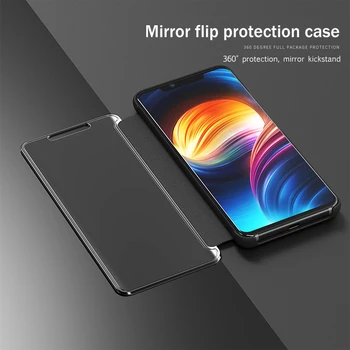 Smart Couro Espelho Flip Case Para Samsung Galaxy S10 Plus S8 S9 Mais S10e Nota 9 Não 8 360 Tampa do Telefone Para o Galaxy S 10Plus S 10