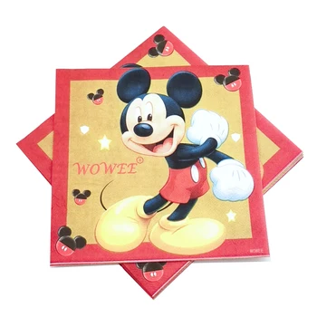 Para 6 Crianças Vermelha Mickey Mouse Festas Decorações De Festa De Aniversário De Favores Guardanapos De Toalha De Mesa Balões Caketopper