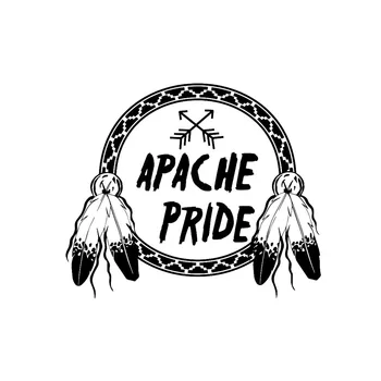 18CM*15.1 CM Apache Orgulho Com Flechas No Dream Catcher Rodada Com Penas de Vinil Carro Decal Adesivo Preto Prata C10-02284
