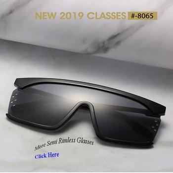 2020 Chegada Nova Grife Da Moda Moldura De Mulheres De Uma Peça Lente De Óculos Oversize