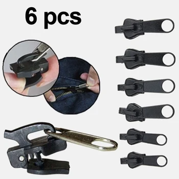 6 Pcs / set Universal Instant Fix Zíper Kit de Reparação de Substituição Zip Slider Dentes de Resgate Novo Design Zíperes Para Costura 3 #