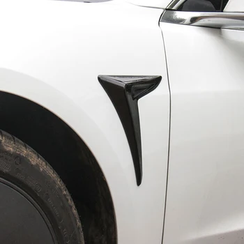1pc para o Tesla Model 3 Carro do Lado da Câmera Tampa de Proteção Adesivos Fender Tampa de Ventilação do Quadro de Decoração Adesivos de Carro Estilo Acessórios