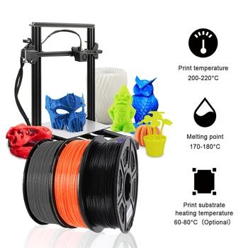 SUNLU Impressora 3D Material de PETG 1,75 MM Com Carretel de Alta Resistência Nenhuma Bolha 3D 10 Rolos/conjunto de Filamentos de PETG Filamento 10kg