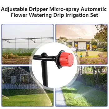 Ajustável Gotejador de Micro-pulverização Automática Flor Dispositivo de água de Irrigação por Gotejamento Conjunto de vaso de Flores de Jardim de Irrigação de Aspersão