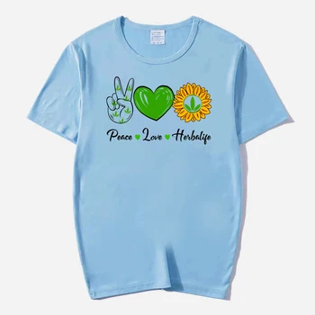 Paz, Amor Herbalife T-shirt Bonito Girassol Tee Gráfico Senhoras Equipado Tee Mulheres Herbalife 24 Shirtd Vintage Estética Tops