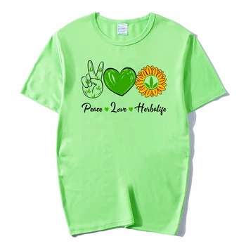 Paz, Amor Herbalife T-shirt Bonito Girassol Tee Gráfico Senhoras Equipado Tee Mulheres Herbalife 24 Shirtd Vintage Estética Tops