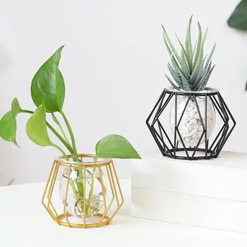 Compacto Excelente Prática Portátil do Vaso de Planta de Três Formas Opcionais Mini Vaso Simples para Dormitório