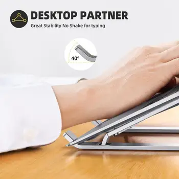 Alta Qualidade Ajustável Dobrável Portátil Suporte Para Tablet Para Macbook Pro Notebook Portátil De Alumínio Desk Tablet Suporte