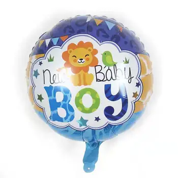 2pcs18 polegadas rodada de sexos revela bebê da primeira festa de aniversário, decoração de bebê menino menina de alumínio balão