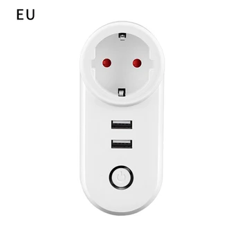 Tuya USB wi-Fi Smart Plug UE, reino UNIDO, Israel BR AU Swit FR ITA Za de Energia sem Fio wi-Fi APLICATIVO Controle Timer carregador Alexa Inicial do Google