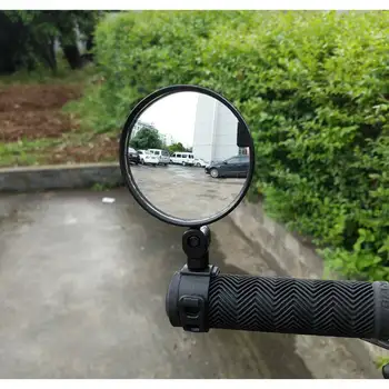 Universal de Bicicleta Espelho Retrovisor de Acessórios de Moto Guiador Espelho Girar 360 Graus de ângulo Amplo de Ciclismo Retrovisores