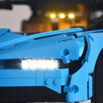 DIY Luminosos Montados Blocos de Construção do DIODO emissor de Luz, Kit de Construção de Carro De LEGO Série Técnica Fornece blocos de Corrida 42083 Brinquedos