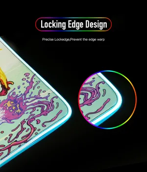 Nebulosa RGB Colorido IlluminationMouse Pad Gamer Espaço Mousepad Secretária Tapete Melhores Acessórios do Jogo Jogo de Pc Teclado Tapetes de grandes dimensões
