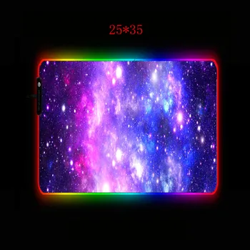 Nebulosa RGB Colorido IlluminationMouse Pad Gamer Espaço Mousepad Secretária Tapete Melhores Acessórios do Jogo Jogo de Pc Teclado Tapetes de grandes dimensões