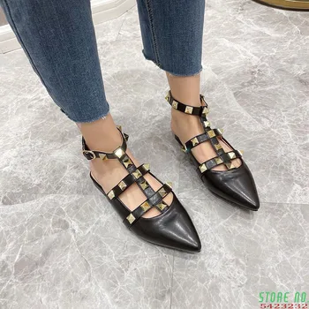 2021 Mulheres Sandálias De Dedo Apontado Senhoras Sandálias, Chinelos De Moda De Televisão Slides Causal Sapatos De Luxo Feminino Causal Sandálias De Salto Grosso