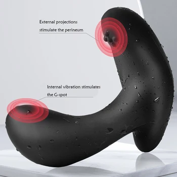 Controle Remoto Sem Fio Masculino Massageador De Próstata Plug Anal Inflável De Vibração Bunda Expansão Vibrador Brinquedos Sexuais Para Os Homens Alduts