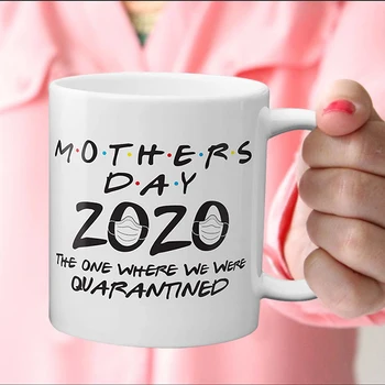 Letra Impressa Caneca de Café em Cerâmica Casa Simples Copo de Água Dia das Mães Presente de Aniversário QJS Loja