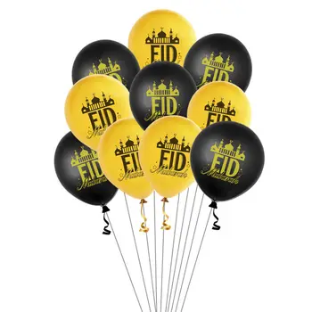 12inch Eid Mubarak Balões de Látex Eid Al-Fitr Decorações Menor Bairam Balão de Ar de Lua de Ramadã kareen Globos Eid Mubarak Decoração