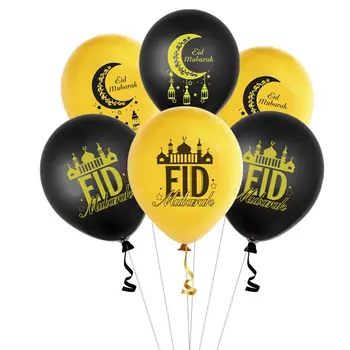 12inch Eid Mubarak Balões de Látex Eid Al-Fitr Decorações Menor Bairam Balão de Ar de Lua de Ramadã kareen Globos Eid Mubarak Decoração