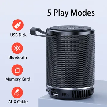 Mini Bluetooth Portátil com alto-Falante sem Fio Radio FM de Música Boombox TF AUX USB Bleutooth alto-Falantes Subwoofer Leitor de Mp3 altavoz 2021