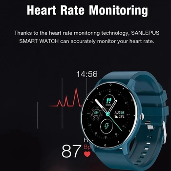 2021 De Moda Inteligente Senhoras Relógio De Frequência Cardíaca Pressão Arterial Multifuncional Relógio Do Esporte Homens Mulher Impermeável Smartwatch Mulheres