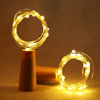 10 peças de Bateria incluído Garrafa de Vinho em Cortiça de Fadas Luzes da Decoração de Natal de LED corda Leve Para a Sala de Festa em Casa de Férias Decoração