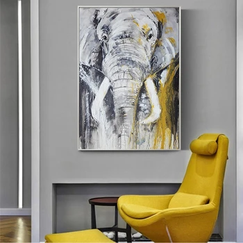 A Arte abstrata Animais Tela de Pintura Elefante Arte de Parede Quadro de Lona Imprime Imagens de Arte para a Sala de estar Sem Moldura