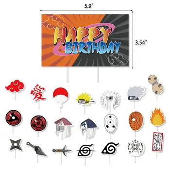Naruto Tema de Decoração de Balão Conjunto de Crianças a Festa de Aniversário do Naruto Alumínio do Filme do Balão Combinação de festas