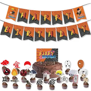 Naruto Tema de Decoração de Balão Conjunto de Crianças a Festa de Aniversário do Naruto Alumínio do Filme do Balão Combinação de festas
