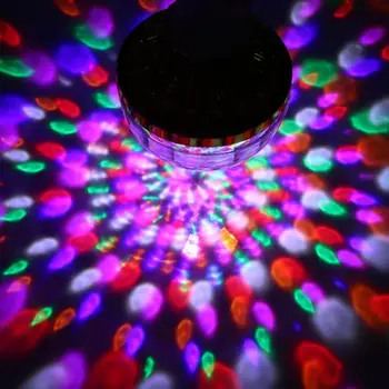 E27 6W Colorido Auto Rotação da Bola de Cristal de Luz do RGB da Fase do DIODO emissor de Luz do Bulbo Discoteca Lâmpada DJ Festa de KTV Natal Luzes do Projetor