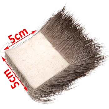 2PCS 5X5cm Fly Subordinação Material de Fly Subordinação Veado Cabelo Patch de Peles Pilão Minnow Seco Elk Hair Caddis