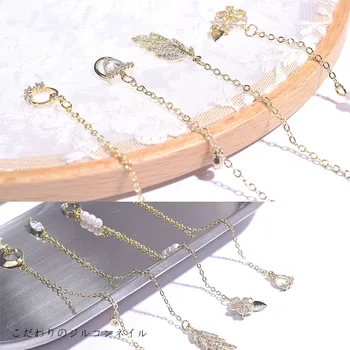 1Pcs 3D de Luxo Metal Zircônio Arte do Prego Decorações de Strass Cristal Cadeias de Diamante Jóia de Unha Charme Manicure Ornamentos