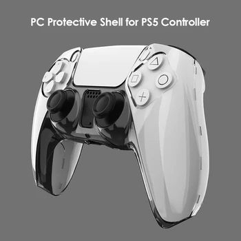 Para PS5 DualSense Pele Transparente Limpar a Tampa do PC Ultra Slim Protector Case for PlayStation 5 Controlador de Acessórios