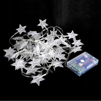 LED Estrela Seqüência de Luzes de 1,2 M 3M LED Luzes de Fadas de Natal, decoração de Casamento Luzes Bateria Operar twinkle lights