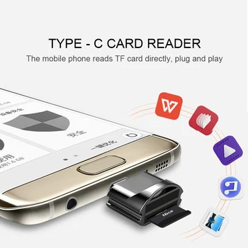 USB 2.0 /1.1 Tipo C Micro TF / SD / Micro SD Cartão Leitor de Tipo C-USB-C Adaptador OTG para Smartphones Android/Tablets /PC /Laptop