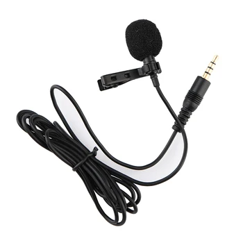 3,5 mm Microfone prendedor de Laço Gola para o Telefone Móvel Falando Na Aula de 1,5 m do Suporte de Clipe Vocal de Áudio, Microfones de Lapela