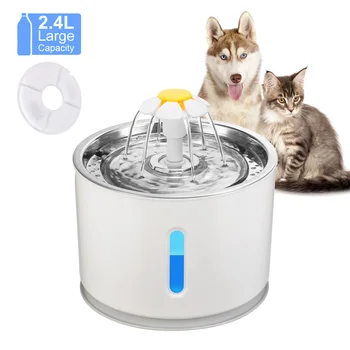 Cão, Gato Fonte de Água Elétrico de Água Automático Alimentador Recipiente adequado LED Visor de Nível de Água Para Cães e Gatos Beber