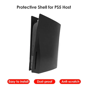 Pele de plástico Rígido Casca Protetora do Console Frontal Protetora para PS5 Disco Edição Pele Painel de Substituição