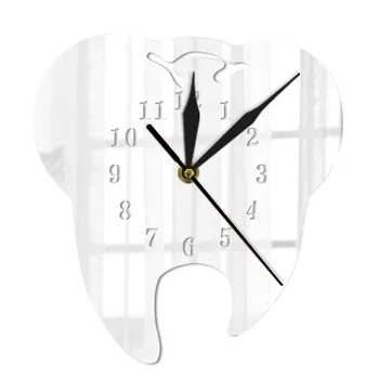 Relógio de parede 3D Criativo Dentes de Acrílico, Espelho, Relógio de Parede Decoração Home 3d relógio de parede design moderno, grande relógio de parede