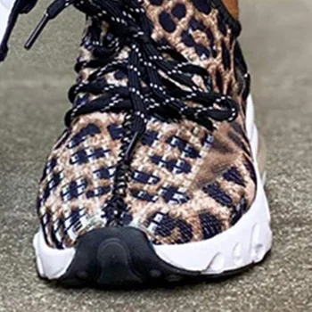 2021 Tênis Mulheres Vulcanizada Sapatos Femininos Plataforma de Cunhas Mulheres Leopard Casuais, Calçados para Mulheres Tênis Tenis Feminino