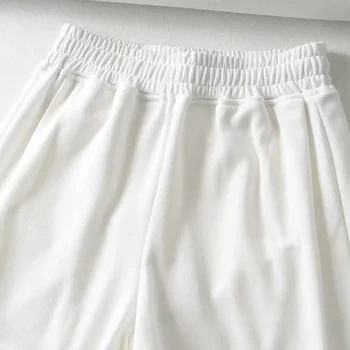 Wixra Casual De Lazer Shorts Mulheres Solta A Cintura Elástica Letra Da Moda Streetwear Senhoras Cordão Calças De Verão