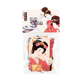40 Pcs Vintage papel de carta Adesivos Estilo Japonês Diário Planejador de Móveis Decorativos Adesivos de Scrapbook Rótulo DIY de Artesanato Etiqueta