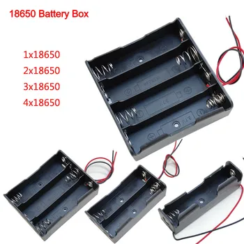 18650 bateria do Banco do Poder de Casos 1X 2X 3X 4X 18650 Bateria Titular de Armazenamento de Caixa de Caso 1 2 3 4 Slot de Pilhas Recipiente Com Fio