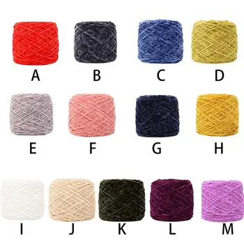 Fios de lã de Ouro de Veludo Chenille Meio Grosso o fio de Lã Diy Suéter de Crochê Lenço médio lã grossa linha de camisola linha c50