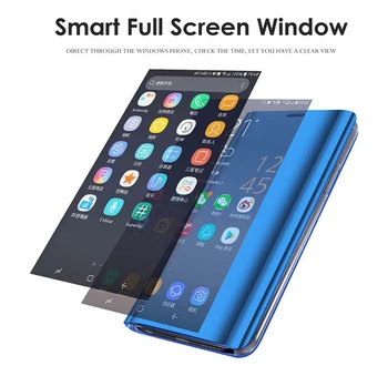 Para Readmi 9c Nfc Caso Espelho Inteligente Telefone Flip Cover Para Xiaomi Redmi 9 c 9 C C9 Nfs Magnético Stand Coque No Redmi9c 6.53